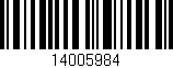 Código de barras (EAN, GTIN, SKU, ISBN): '14005984'