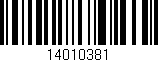 Código de barras (EAN, GTIN, SKU, ISBN): '14010381'