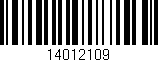 Código de barras (EAN, GTIN, SKU, ISBN): '14012109'