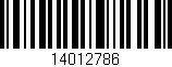 Código de barras (EAN, GTIN, SKU, ISBN): '14012786'