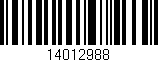 Código de barras (EAN, GTIN, SKU, ISBN): '14012988'