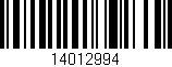 Código de barras (EAN, GTIN, SKU, ISBN): '14012994'