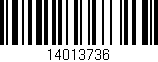 Código de barras (EAN, GTIN, SKU, ISBN): '14013736'