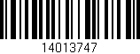 Código de barras (EAN, GTIN, SKU, ISBN): '14013747'