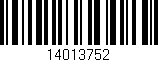 Código de barras (EAN, GTIN, SKU, ISBN): '14013752'
