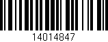 Código de barras (EAN, GTIN, SKU, ISBN): '14014847'