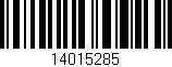 Código de barras (EAN, GTIN, SKU, ISBN): '14015285'