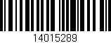 Código de barras (EAN, GTIN, SKU, ISBN): '14015289'