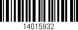 Código de barras (EAN, GTIN, SKU, ISBN): '14015932'