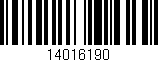 Código de barras (EAN, GTIN, SKU, ISBN): '14016190'