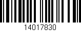 Código de barras (EAN, GTIN, SKU, ISBN): '14017830'