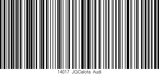 Código de barras (EAN, GTIN, SKU, ISBN): '14017_JGCalota_Audi'
