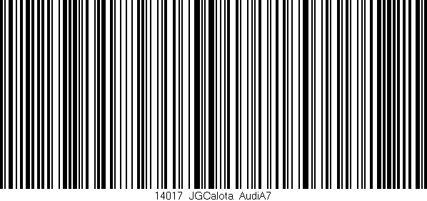 Código de barras (EAN, GTIN, SKU, ISBN): '14017_JGCalota_AudiA7'