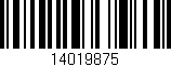 Código de barras (EAN, GTIN, SKU, ISBN): '14019875'