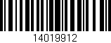 Código de barras (EAN, GTIN, SKU, ISBN): '14019912'