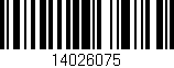 Código de barras (EAN, GTIN, SKU, ISBN): '14026075'