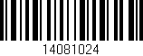 Código de barras (EAN, GTIN, SKU, ISBN): '14081024'