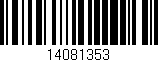 Código de barras (EAN, GTIN, SKU, ISBN): '14081353'