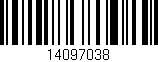 Código de barras (EAN, GTIN, SKU, ISBN): '14097038'