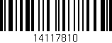 Código de barras (EAN, GTIN, SKU, ISBN): '14117810'