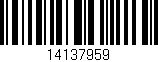 Código de barras (EAN, GTIN, SKU, ISBN): '14137959'