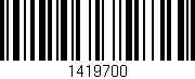 Código de barras (EAN, GTIN, SKU, ISBN): '1419700'