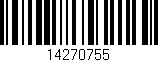 Código de barras (EAN, GTIN, SKU, ISBN): '14270755'