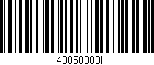 Código de barras (EAN, GTIN, SKU, ISBN): '143858000I'