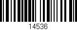 Código de barras (EAN, GTIN, SKU, ISBN): '14536'