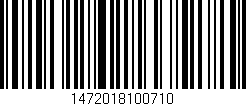 Código de barras (EAN, GTIN, SKU, ISBN): '1472018100710'