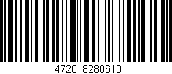 Código de barras (EAN, GTIN, SKU, ISBN): '1472018280610'
