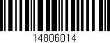 Código de barras (EAN, GTIN, SKU, ISBN): '14806014'
