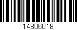Código de barras (EAN, GTIN, SKU, ISBN): '14806018'