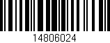 Código de barras (EAN, GTIN, SKU, ISBN): '14806024'
