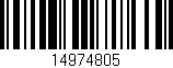 Código de barras (EAN, GTIN, SKU, ISBN): '14974805'