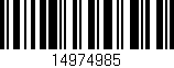 Código de barras (EAN, GTIN, SKU, ISBN): '14974985'