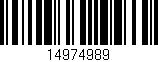 Código de barras (EAN, GTIN, SKU, ISBN): '14974989'