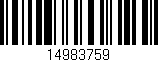 Código de barras (EAN, GTIN, SKU, ISBN): '14983759'