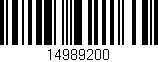 Código de barras (EAN, GTIN, SKU, ISBN): '14989200'