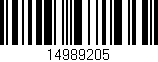 Código de barras (EAN, GTIN, SKU, ISBN): '14989205'