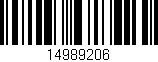 Código de barras (EAN, GTIN, SKU, ISBN): '14989206'