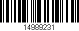 Código de barras (EAN, GTIN, SKU, ISBN): '14989231'