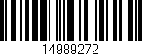 Código de barras (EAN, GTIN, SKU, ISBN): '14989272'