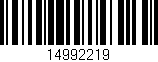 Código de barras (EAN, GTIN, SKU, ISBN): '14992219'