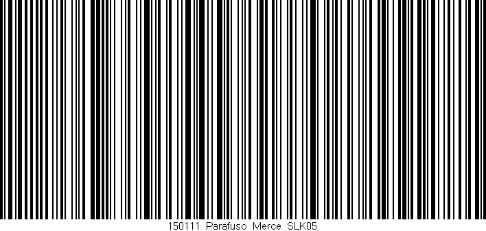 Código de barras (EAN, GTIN, SKU, ISBN): '150111_Parafuso_Merce_SLK05'