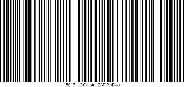 Código de barras (EAN, GTIN, SKU, ISBN): '15017_JGCalota_ZAFIRADou'