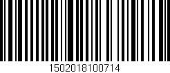 Código de barras (EAN, GTIN, SKU, ISBN): '1502018100714'
