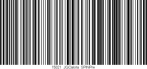 Código de barras (EAN, GTIN, SKU, ISBN): '15021_JGCalota_SPINPre'
