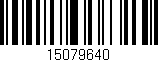 Código de barras (EAN, GTIN, SKU, ISBN): '15079640'