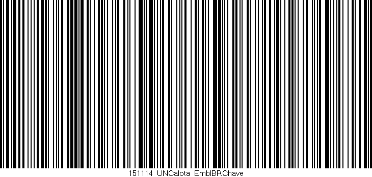Código de barras (EAN, GTIN, SKU, ISBN): '151114_UNCalota_EmblBRChave'